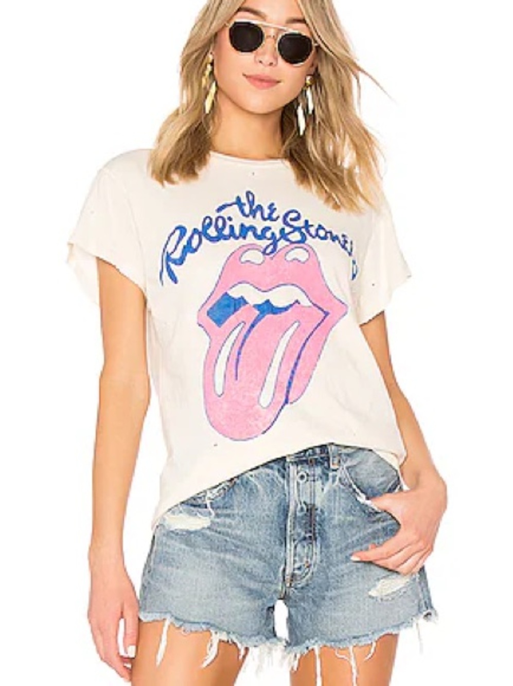 NWT MADEWORN The Rolling Stones distressed tee